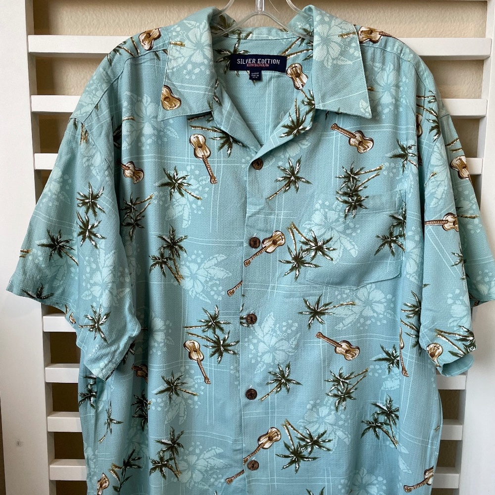 Quicksilver Silver Edition Hawaiian Shirt L